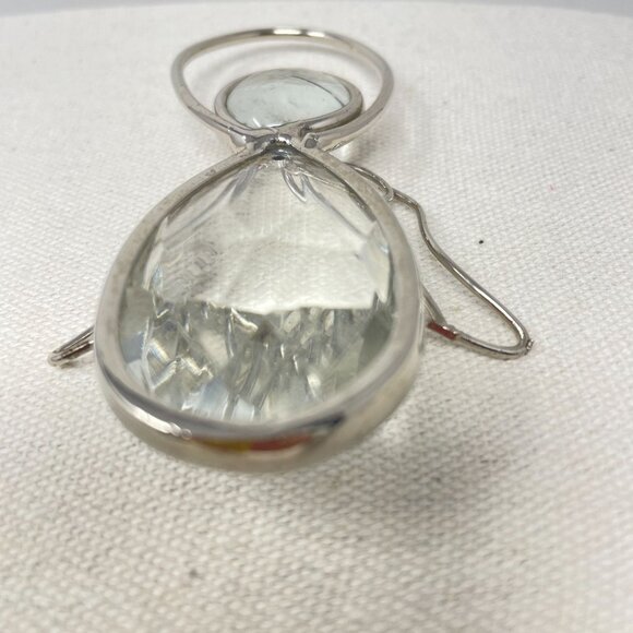 Guardian Angel Faceted‎ Glass Suncatcher Hanging Ornament Silver-Tone - Picture 2 of 7